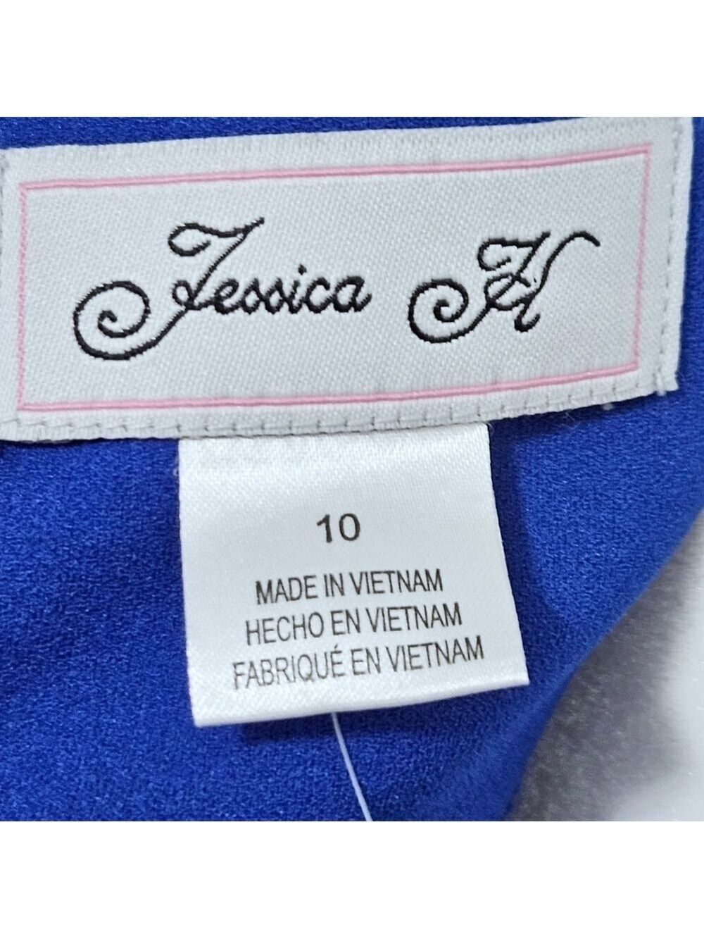 NWT Jessica H Cobalt Blue Bell Sleeve Dress Sz 10 - Picture 4 of 4